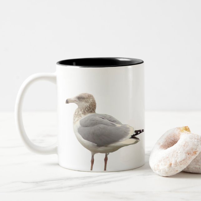 Taza Bicolor Seagull Photo Mug (Con donut)