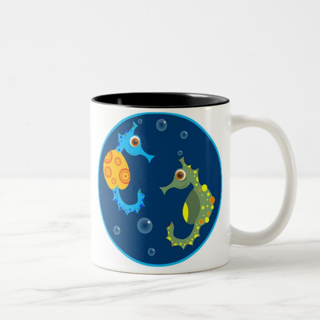 Taza Bicolor Seahorses (Derecha)
