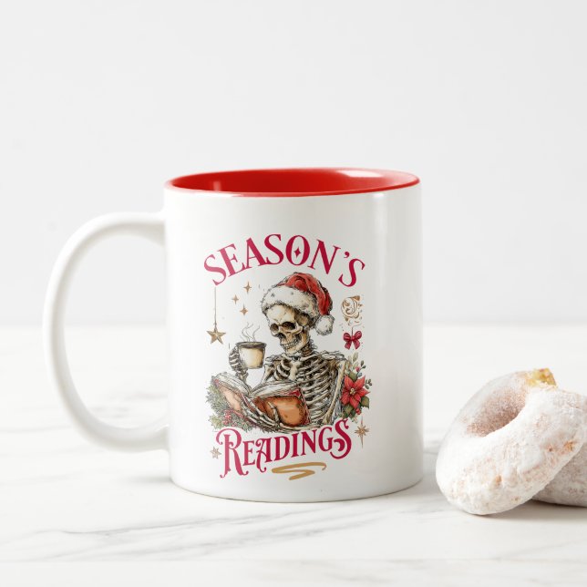 Taza Bicolor Season's Readings  (Con donut)