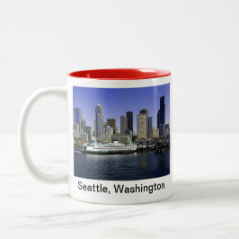 Taza Bicolor Seattle Ferry Washington