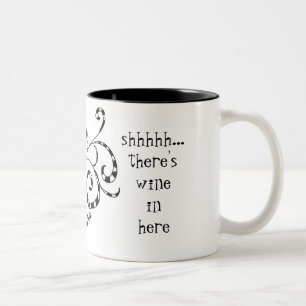 Taza Bicolor Secret Wine Funny Mug
