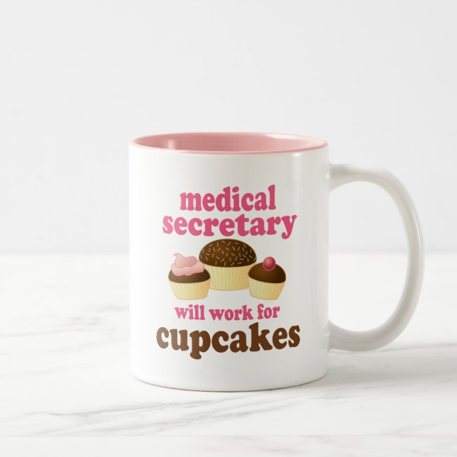 Taza Bicolor Secretaria médica regalo (divertido) (Derecha)