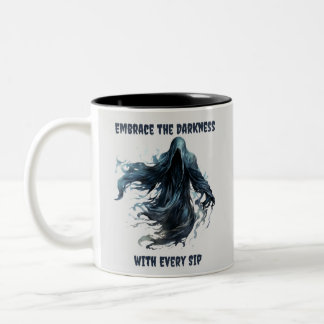Taza Bicolor Segador Siniestro Espeluznante Divertido Halloween