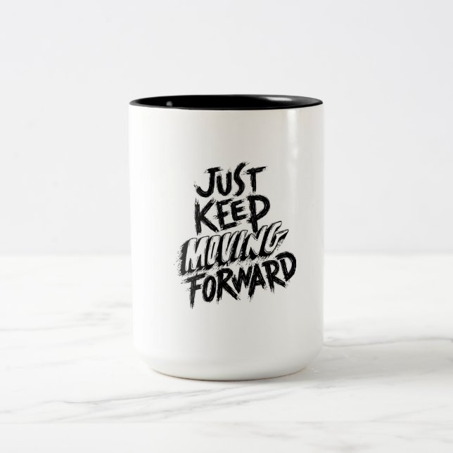 Taza Bicolor Seguir adelante con el diseño (Centro)