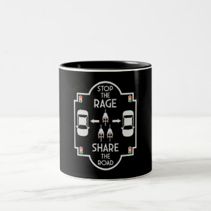 Taza Bicolor Seguridad Vial en Bicicleta