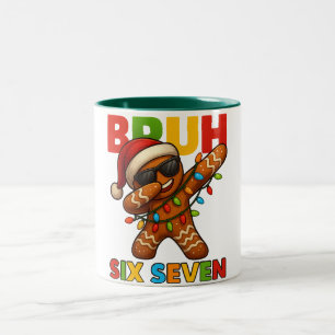 Taza Bicolor SEIS SIETE 67 Navidad Bruh   Ginger divertido haci