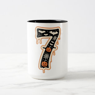 Taza Bicolor Seis Siete Memes 6 7 Pareja de Disfraces de Hallow