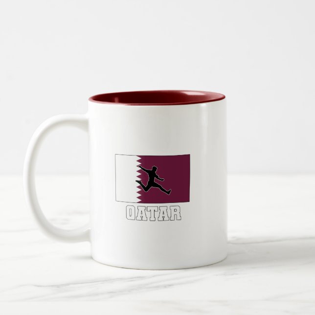 Taza Bicolor Selección De Fútbol De Qatar (Izquierda)