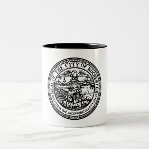 Taza Bicolor Sello de la ciudad de Rochester (Nueva York)