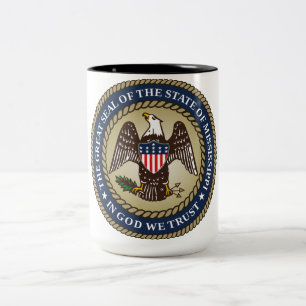Taza Bicolor Sello de Misisipi (Estado de los Estados Unidos)
