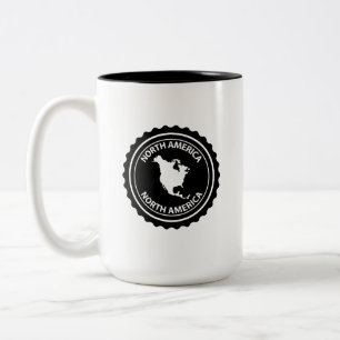 Taza Bicolor Sello de Norteamérica