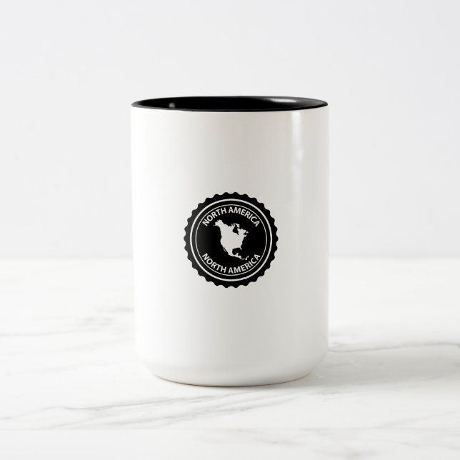 Taza Bicolor Sello de Norteamérica (Centro)