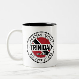 Taza Bicolor Sello de Pasaporte de Trinidad | Patrimonio Caribe
