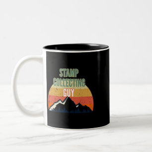 Taza Bicolor Sello de regalo para el hombre que recopila el sel