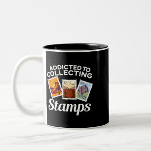 Taza Bicolor Sello que recoge regalos Hombres Estampilla Filate