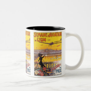 Taza Bicolor Semana de Aviación de Lyon