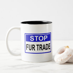 Taza Bicolor Señal azul de Stop Fur Trade
