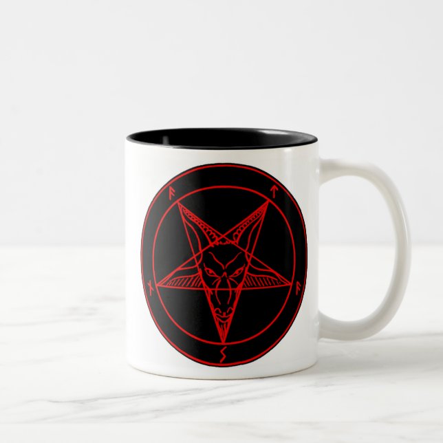 TAZA BICOLOR SEÑAL DE BAPHOMET (Derecha)