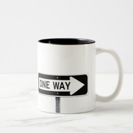 Taza Bicolor Señal de un sentido