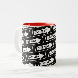 Taza Bicolor Señal de un sentido