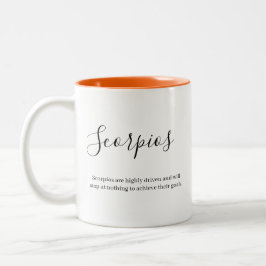 Taza Bicolor "Señal y calidad personalizada Scorpios Zodiac Mag