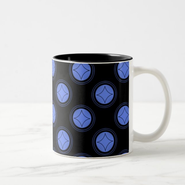 Taza Bicolor Sencillamente Rivalizando Mug, Azul (Derecha)