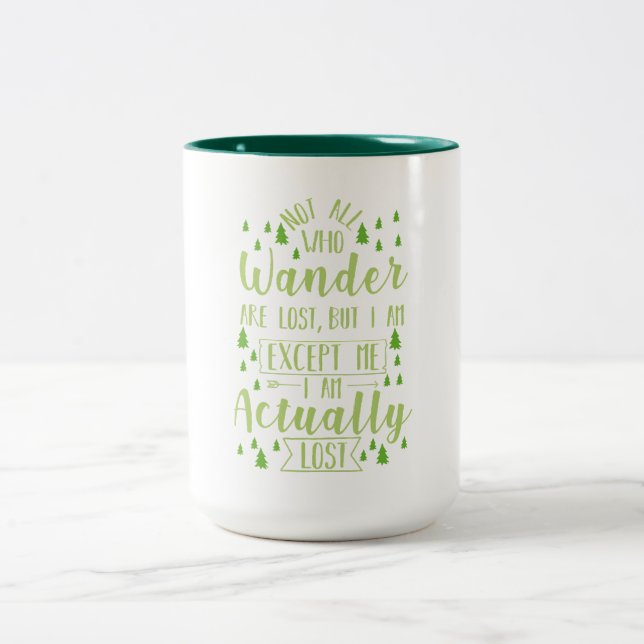 Taza Bicolor Senderismo divertido (Centro)
