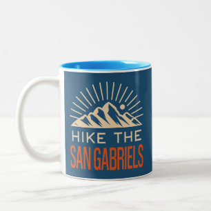 Taza Bicolor Senderismo en las montañas San Gabriel California