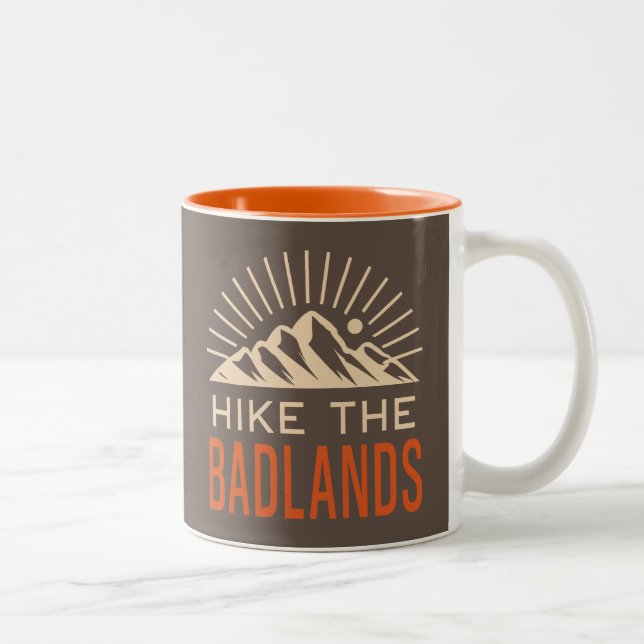 Taza Bicolor Senderismo por el Sunburst de Badlands (Derecha)