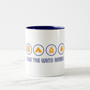 Taza Bicolor Senderismo por la cordillera del río Viento