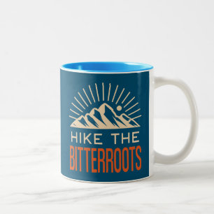 Taza Bicolor Senderismo por las raíces de Idaho Montana Sunburs
