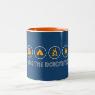 Taza Bicolor Senderismo por los Dolomitas Italia