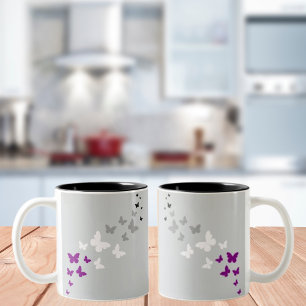 Taza Bicolor Sendero de la Mariposa del Orgullo Asexual
