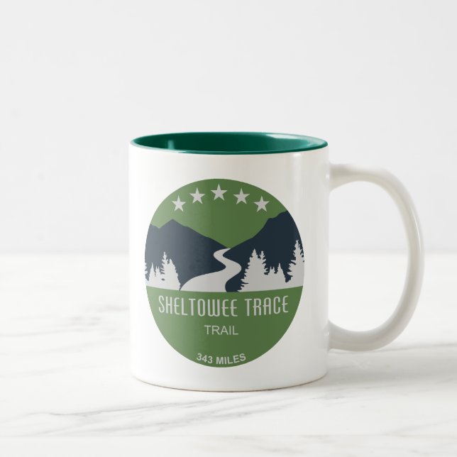 Taza Bicolor Sendero de seguimiento de Sheltowee Kentucky Tenne (Derecha)