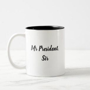 Taza Bicolor Señor Presidente, Sir Coffee Mug