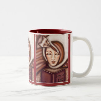 Taza Bicolor Señora Coffee del gato siamés/taza del té