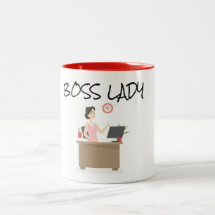 TAZA BICOLOR ***SEÑORA DE JEFE*** MUG PARA CUALQUIER OCASIÓN