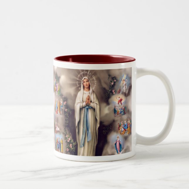 Taza Bicolor Señora de Lourdes (Derecha)