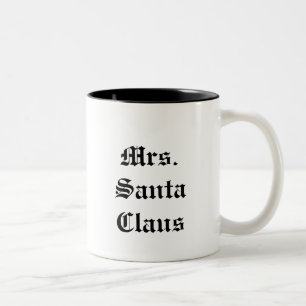 Taza Bicolor Señora Papá Noel