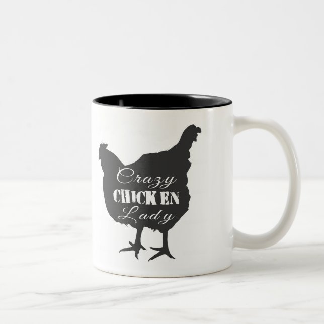 Taza Bicolor Señora Pollo Loca (Derecha)