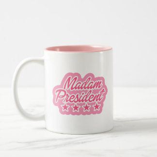 Taza Bicolor Señora Presidenta Mug - Interior rosa y negrita