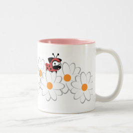 Taza Bicolor Señora Pug Mug (flores de White&Gray)