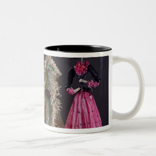 Taza Bicolor Señoras del día de los muertos, de Oaxaca