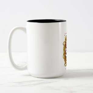Taza Bicolor Sensación de Saucy - Impresión de Ketchup de tomat