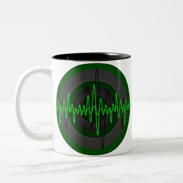 Taza Bicolor Sensación verde oscuro redondo (Izquierda)