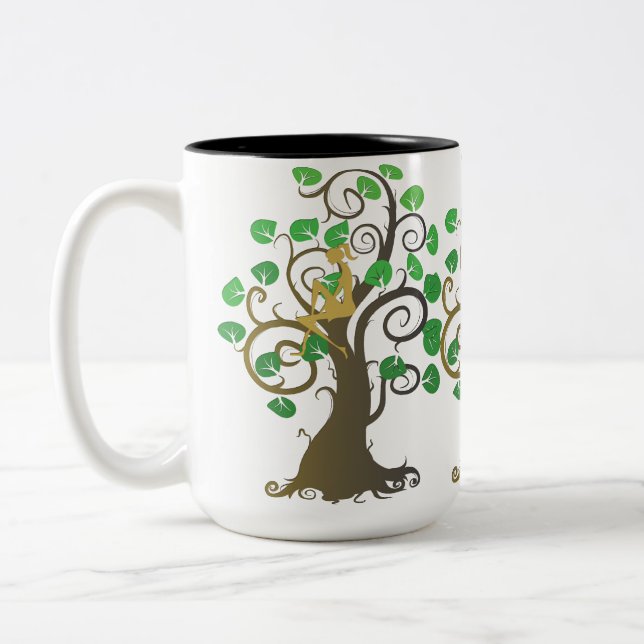Taza Bicolor Sentado en el árbol (Izquierda)