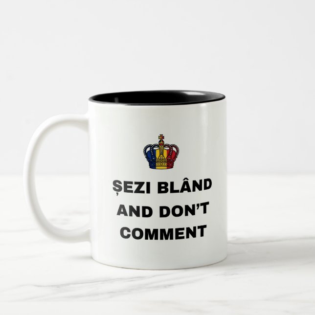 TAZA BICOLOR SENTAOS SUAVEMENTE Y NO COMENTE (Izquierda)