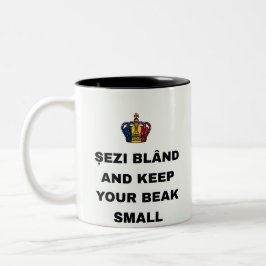 TAZA BICOLOR SENTARSE SUAVEMENTE Y MANTENER EL PICO PEQUEÑO