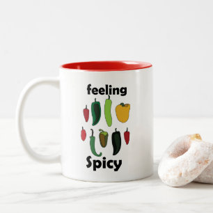 Taza Bicolor Sentimiento de Pimienta Chili Fiesta Picante