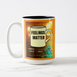 TAZA BICOLOR ¡SENTIMIENTOS IMPORTANTES MUG!